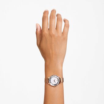 swarovski octea nova watch  swiss made  metal bracelet  rose gold tone  rose gold tone finish