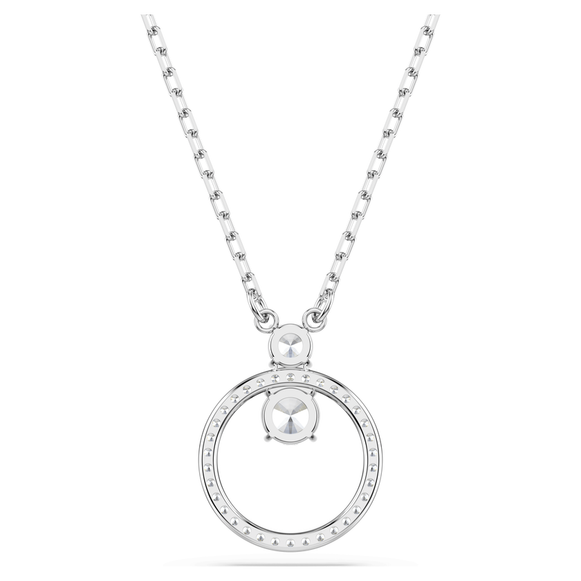 swarovski constella pendant  pav   round cut  white  rhodium plated