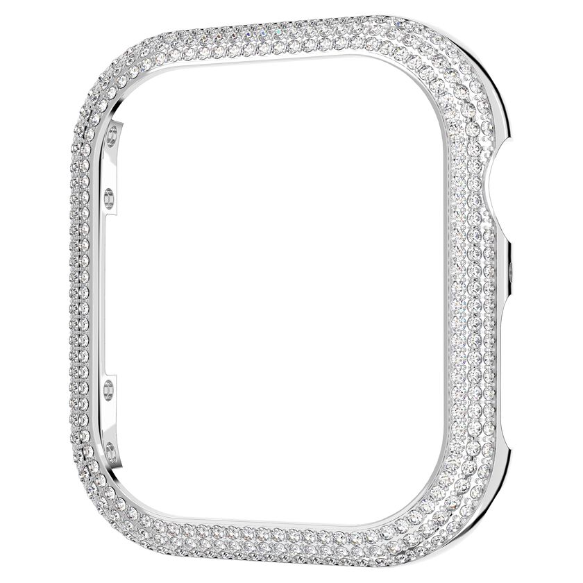 Sparkling case compatible with Apple watch®, Silver tone