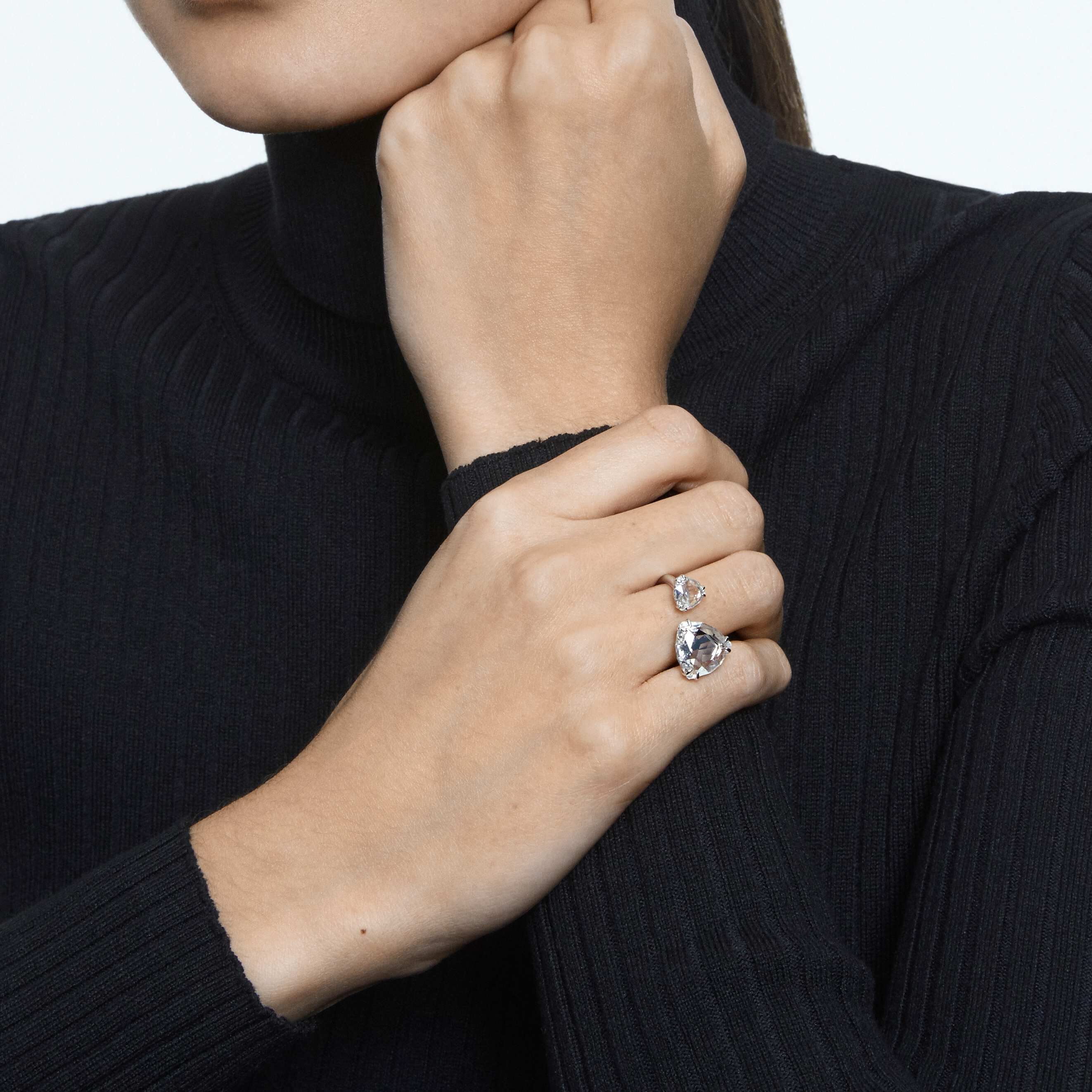 Buy Swarovski Millenia cocktail ring, Triangle cut crytsals