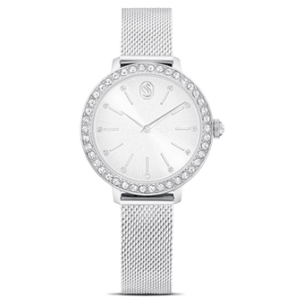 swarovski certa watch  swiss made  metal bracelet  silver tone  stainless steel