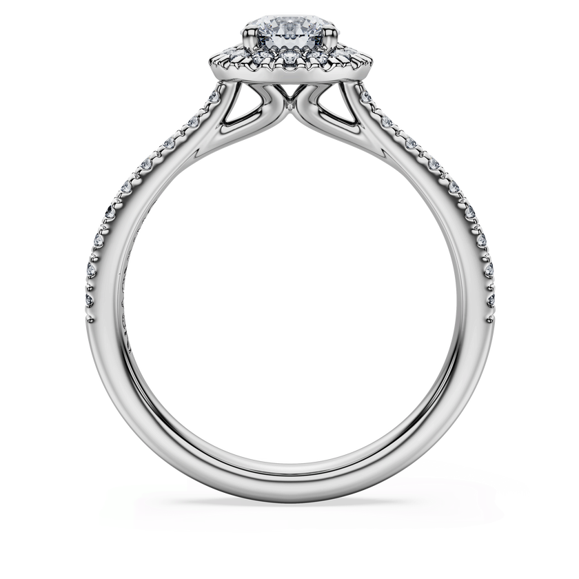 swarovski eternity halo solitaire ring  lab grown diamonds 0 8 ct tw  round shape  18k white gold