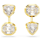 swarovski imber earring jackets asymmetrical design mixed cuts white gold tone plated