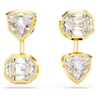 swarovski imber earring jackets asymmetrical design mixed cuts white gold tone plated