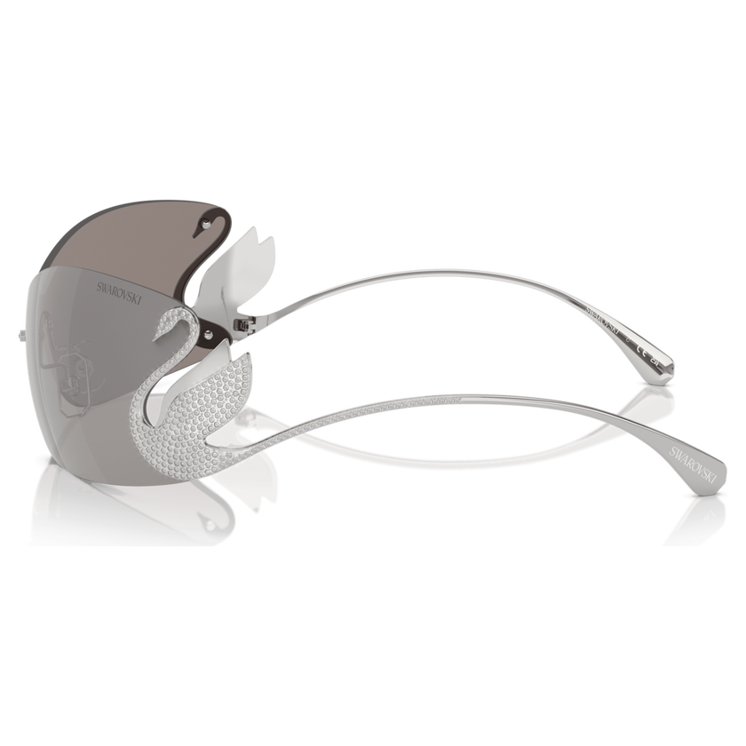 swarovski sunglasses  mask  swan  sk7020  silver tone