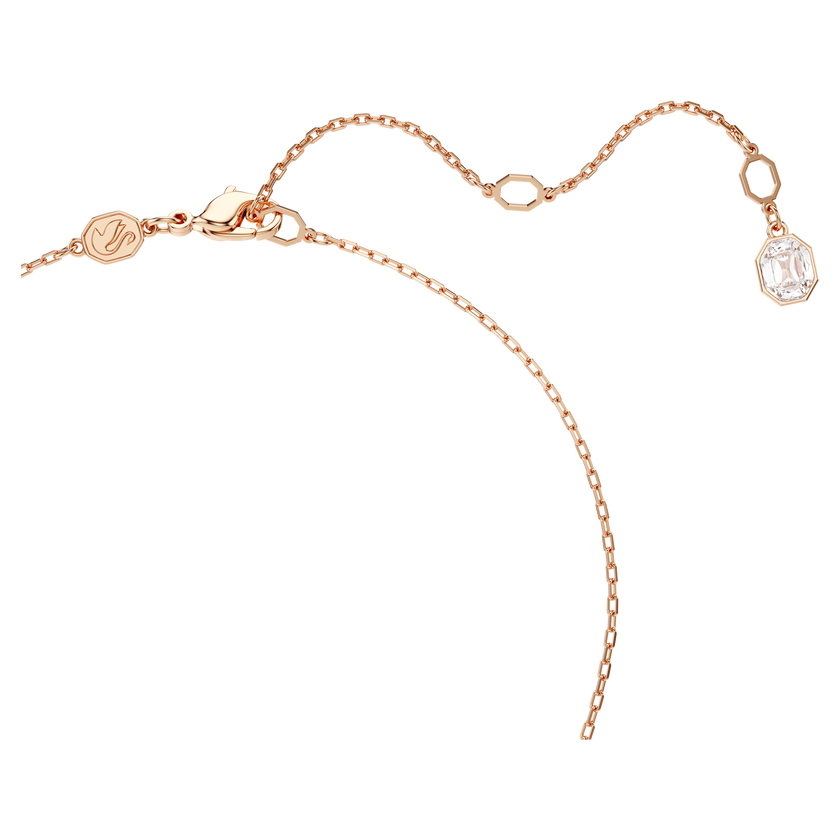 swarovski constella pendant  pav   round cut  white  rose gold tone plated