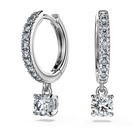 swarovski eternity drop earrings laboratory grown diamonds 0 7 ct tw 18k white gold