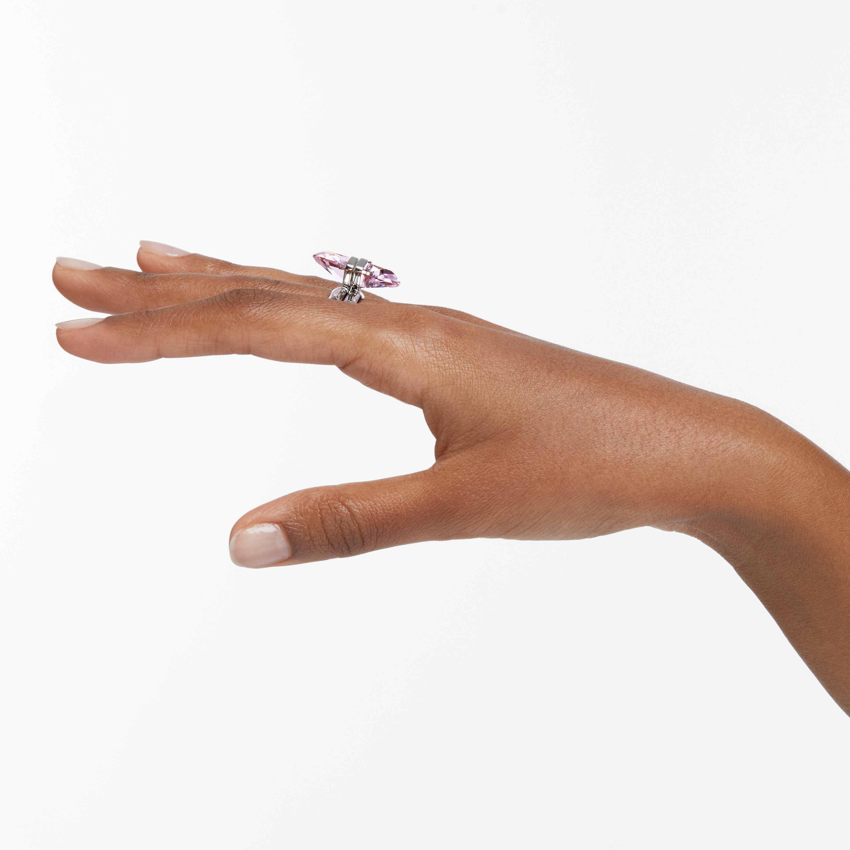 Buy Swarovski Lucent ring, Magnetic, Pink, Rhodium plated