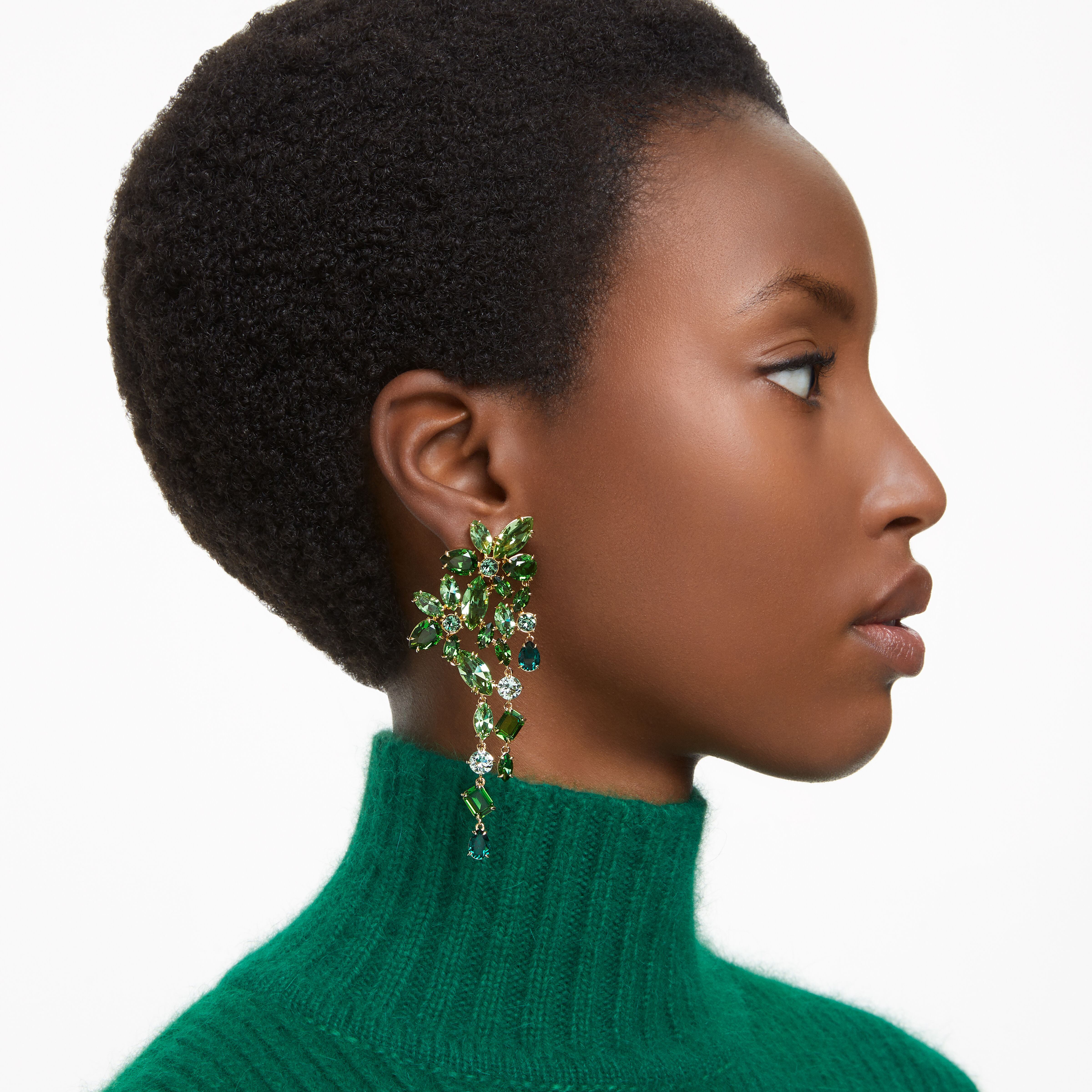 Green on sale drop earrings