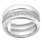 Exact Ring, White, Rhodium Plated