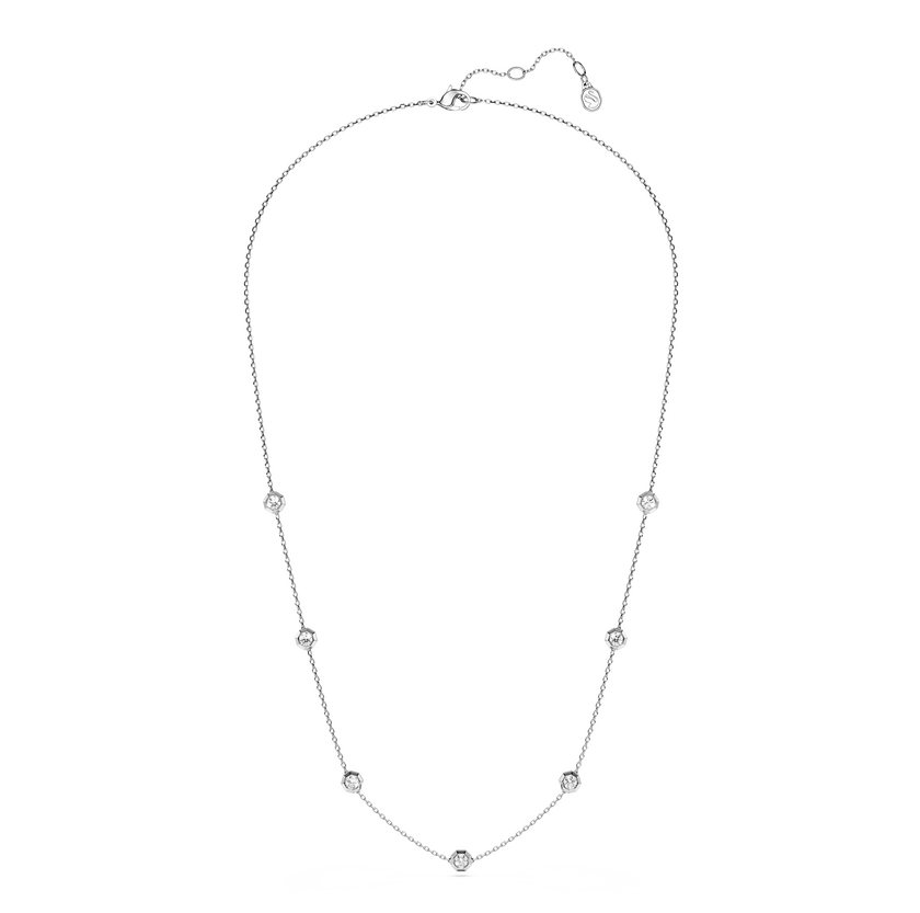 swarovski octagon necklace  lab grown diamonds 0 7 ct tw  round shape  sterling silver