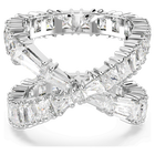 swarovski hyperbola ring infinity white rhodium plated