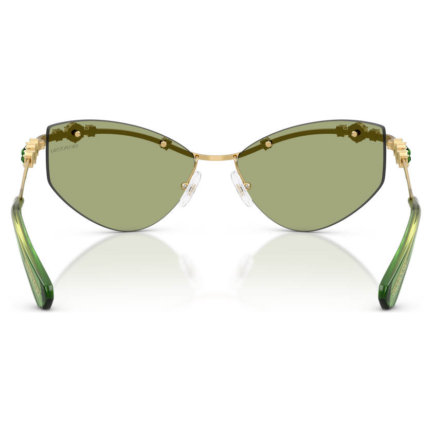 swarovski sunglasses  cat eye shape  sk7039  gold tone