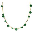 swarovski constella strand mixed round cuts green gold tone plated