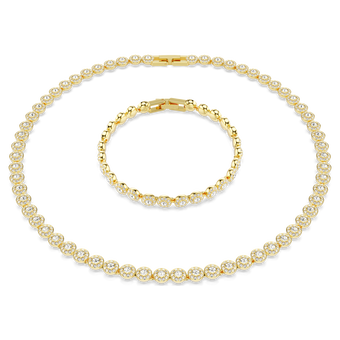 swarovski una angelic set round cut white gold tone plated