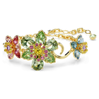swarovski idyllia bracelet mixed cuts flower multicolored gold tone plated