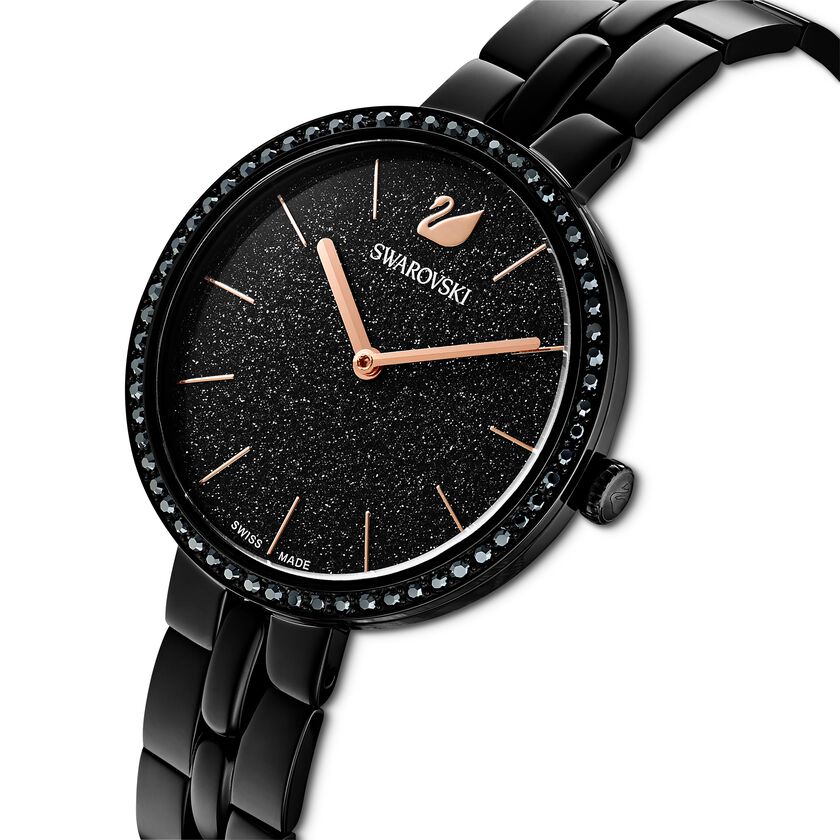 Cosmopolitan Watch, Metal bracelet, Black, Black PVD