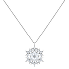 Magic Snow Pendant, White, Rhodium plated