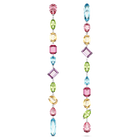 swarovski gema drop earrings asymmetrical design mixed cuts extra long multicolored rhodium plated