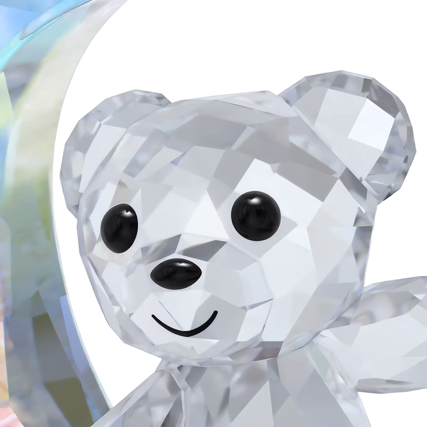 swarovski kris bear  moon ornament