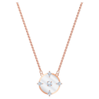 swarovski north necklace white rose gold tone plated