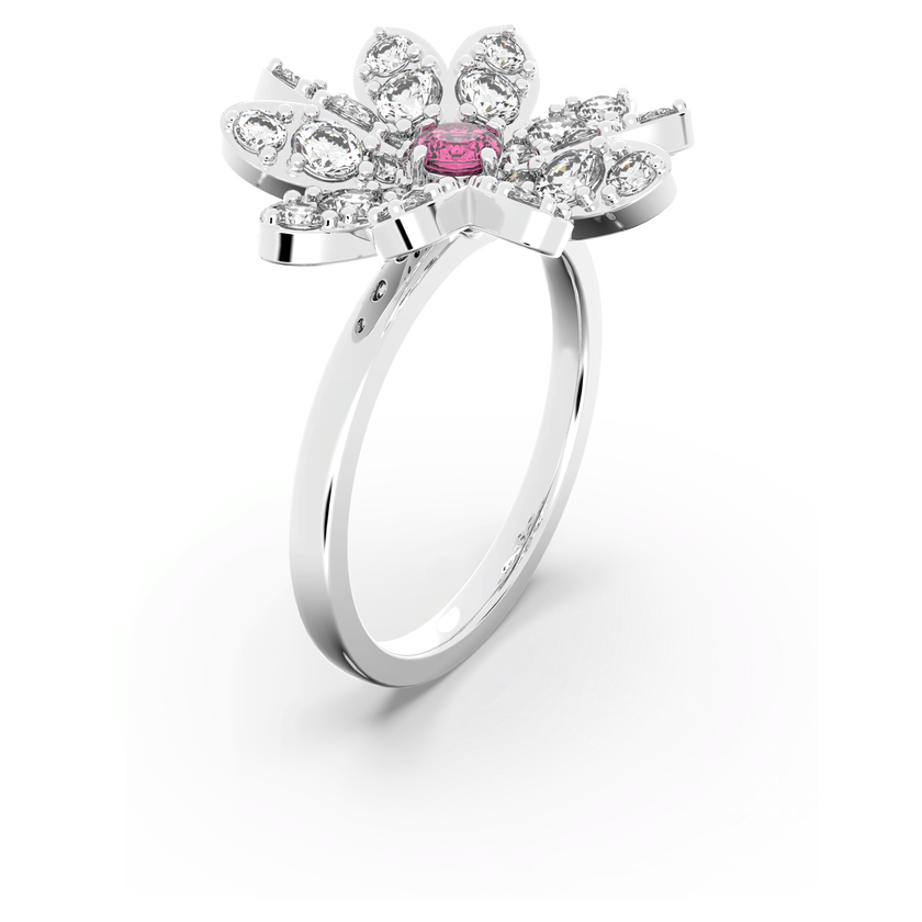swarovski eternal flower ring  flower  pink  mixed metal finish