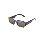 Millenia Sunglasses, Octagon, Pavé crystals, Black