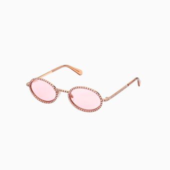 Millenia Sunglasses, Oval, Pavé crystals, Pink