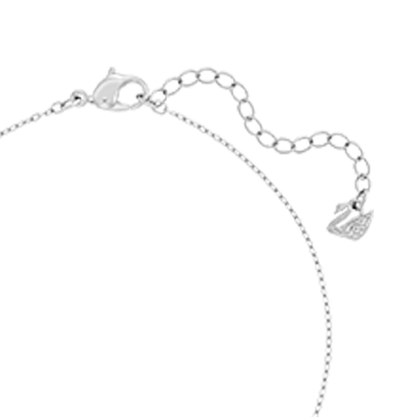 swarovski attract set  heart  white  rhodium plated