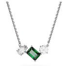swarovski mesmera pendant mixed cuts green rhodium plated