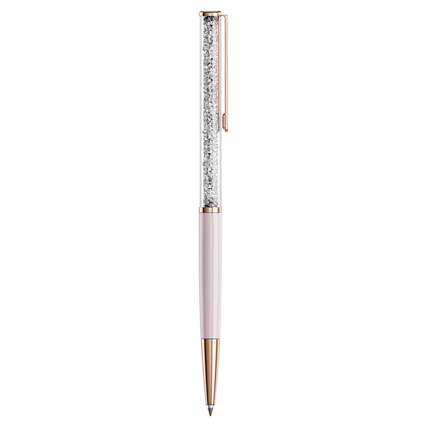 swarovski crystalline silk ballpoint pen  pink  pink lacquered  rose gold tone plated
