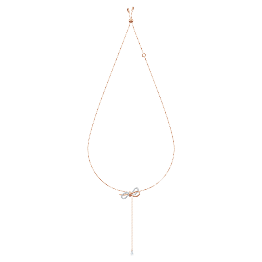 swarovski lifelong bow necklace  bow  white  mixed metal finish