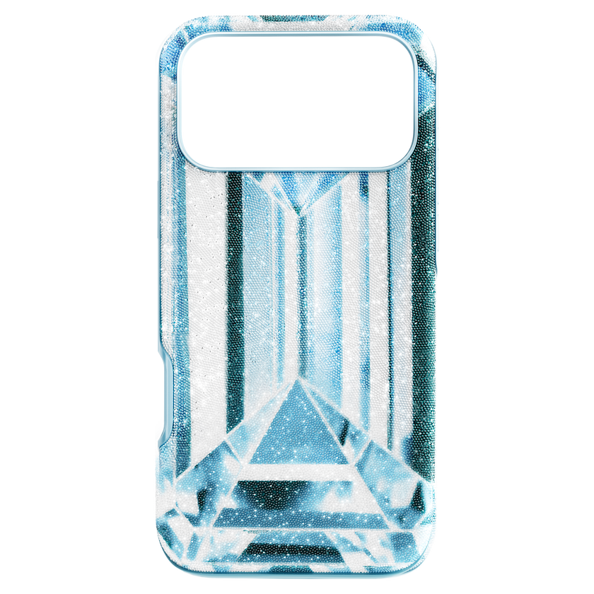 swarovski high smartphone case  crystal effect  iphone  17 pro max  blue