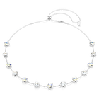swarovski chroma necklace  mixed cuts  star  white  rhodium plated