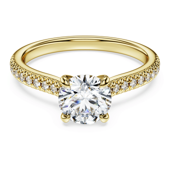 swarovski eternity solitaire ring laboratory grown diamonds 1 2 ct tw round cut 18k yellow gold