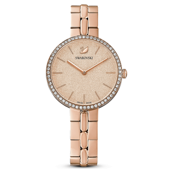 swarovski cosmopolitan watch metal bracelet rose gold tone rose gold tone pvd