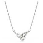 swarovski classica pendant  round cut  interlocking  white  sterling silver