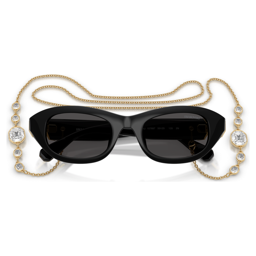 swarovski sunglasses  pillow shape  black