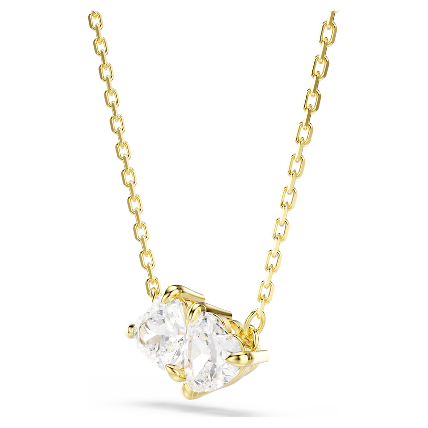swarovski mesmera attract necklace  heart  white  gold tone plated