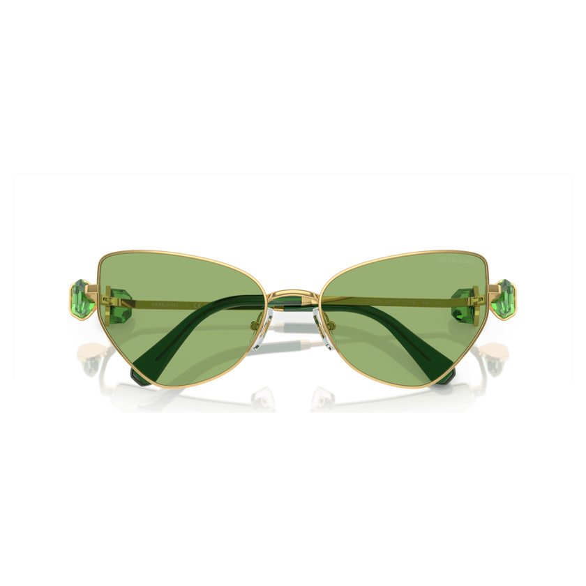 swarovski sunglasses  cat eye shape  sk7003el  green
