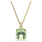 swarovski millenia pendant  cushion cut  green  18k gold finish