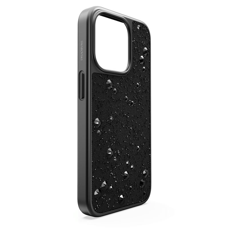 swarovski high smartphone case  iphone  15 pro  black