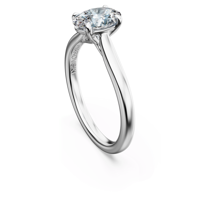 swarovski eternity solitaire ring  laboratory grown diamonds 1 ct tw  oval cut  18k white gold