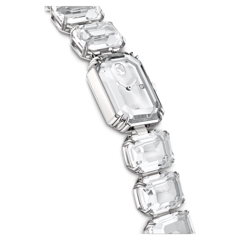 swarovski watch  octagon cut bracelet  white  stainless steel