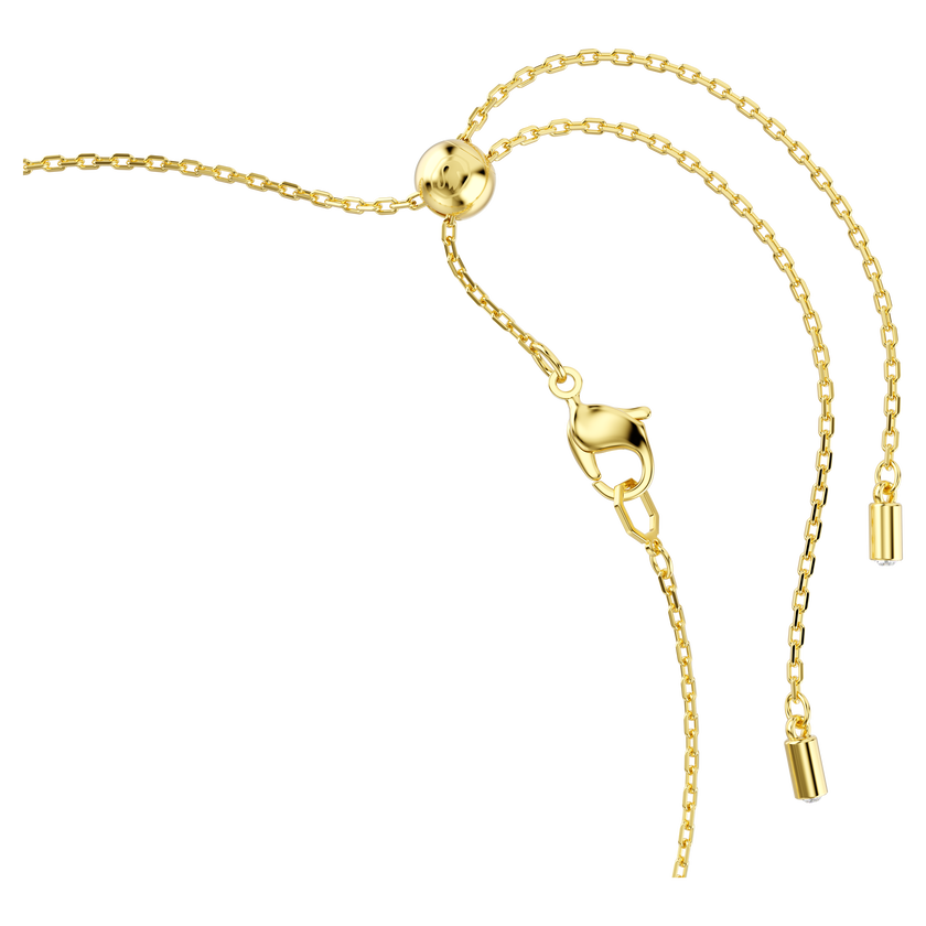 swarovski idyllia necklace  crystal pearl  mixed cuts  flower  multicolored  gold tone plated