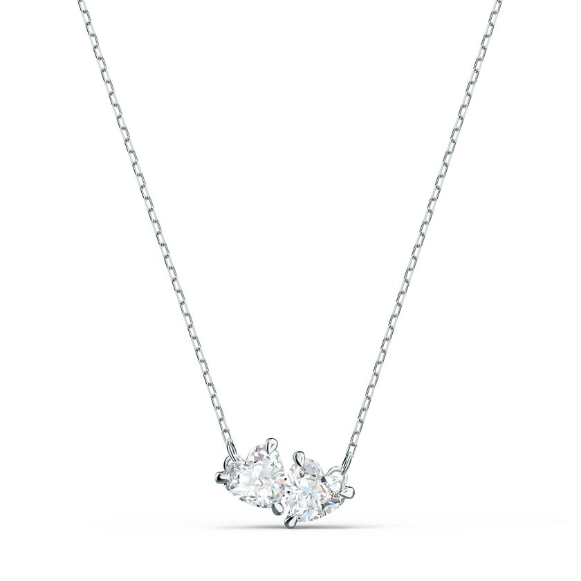Attract Soul Necklace, White, Rhodium plated