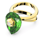 swarovski studiosa ring green gold tone plated