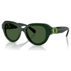 swarovski sunglasses round shape green