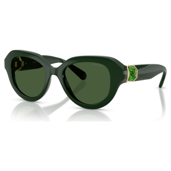 swarovski sunglasses round shape green