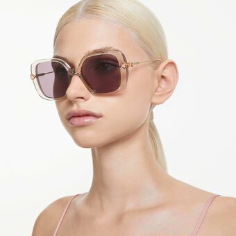 swarovski sunglasses  oversized  square shape  sk6011el  purple